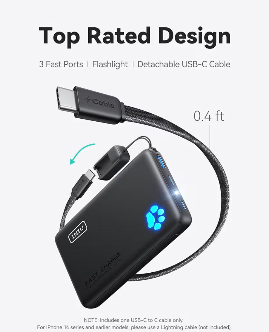 INIU 45W Fast Charging Portable Charger