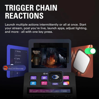 Elgato Stream Deck +, Audio Mixer, Production Console and Studio Controller for Content Creators, Streaming, Gaming, with customizable touch strip dials and LCD keys, works with Mac and PC