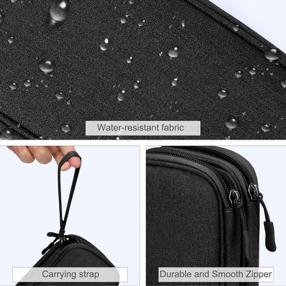 Travel Cable Organizer Pouch Electronic Accessories Carry Case Portable Waterproof Double Layers All-in-One Storage Bag for Cord, Charger, Phone, Earphone