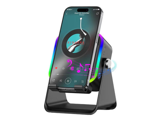Wireless Induction Speaker 5-in-1 Bluetooth Speaker with Phone Stand