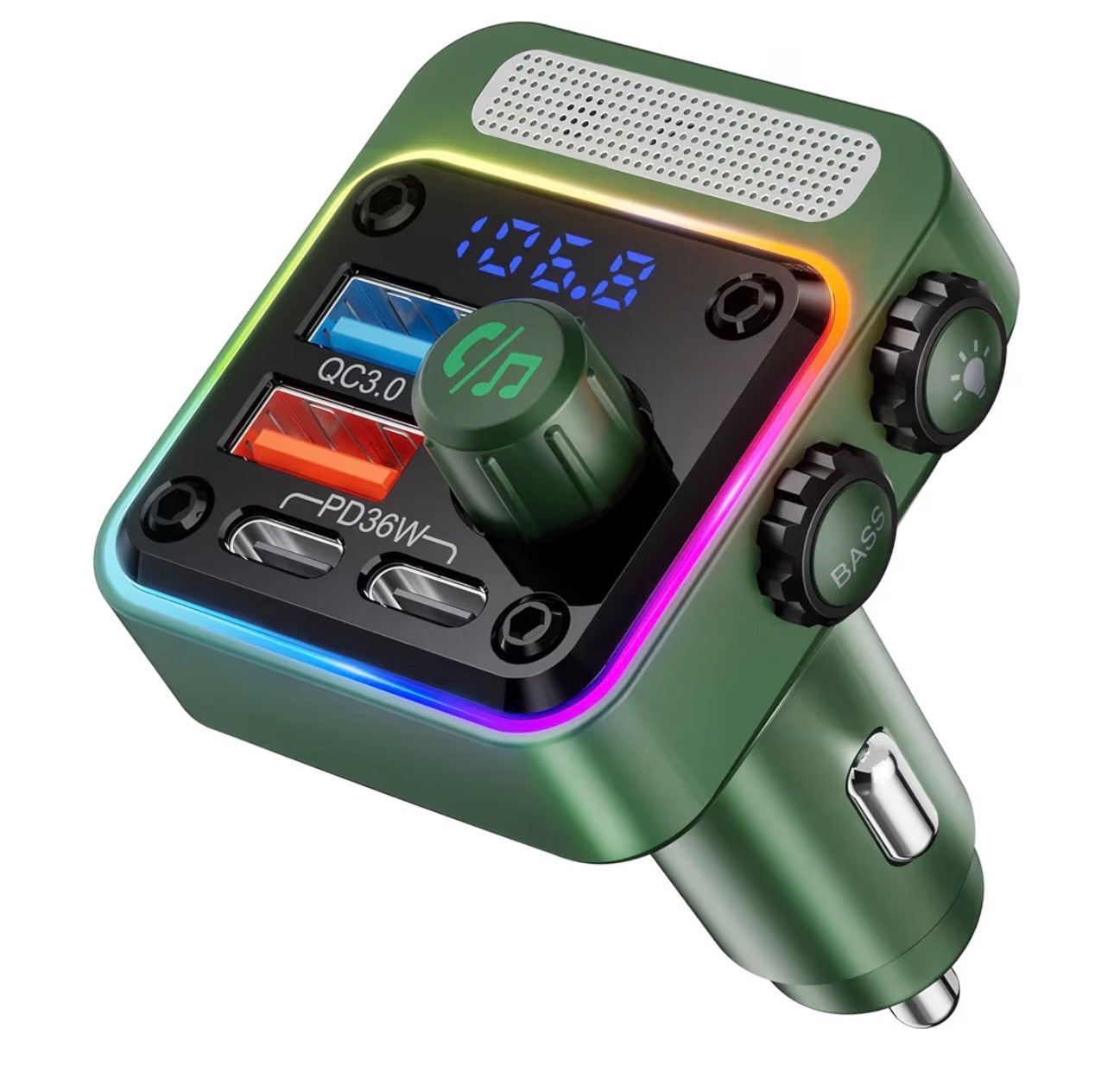 Nulaxy 54W Bluetooth 5.3 Car Adapter Charger 4-Port Fast Charging