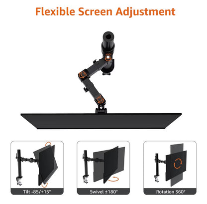 Single Computer Monitor Stand with Cable Management