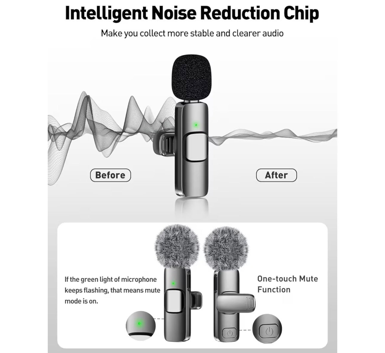 Content creation voice USB C Mini Microphone for iPhone 16/15/14/Android,