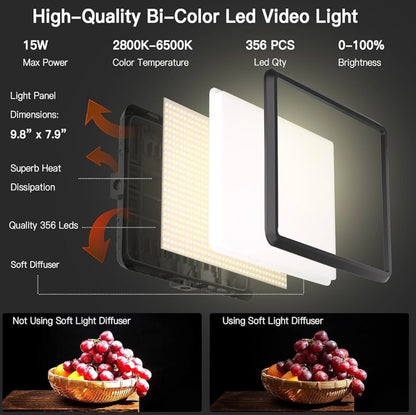 1-Pack LED Video Light Kit