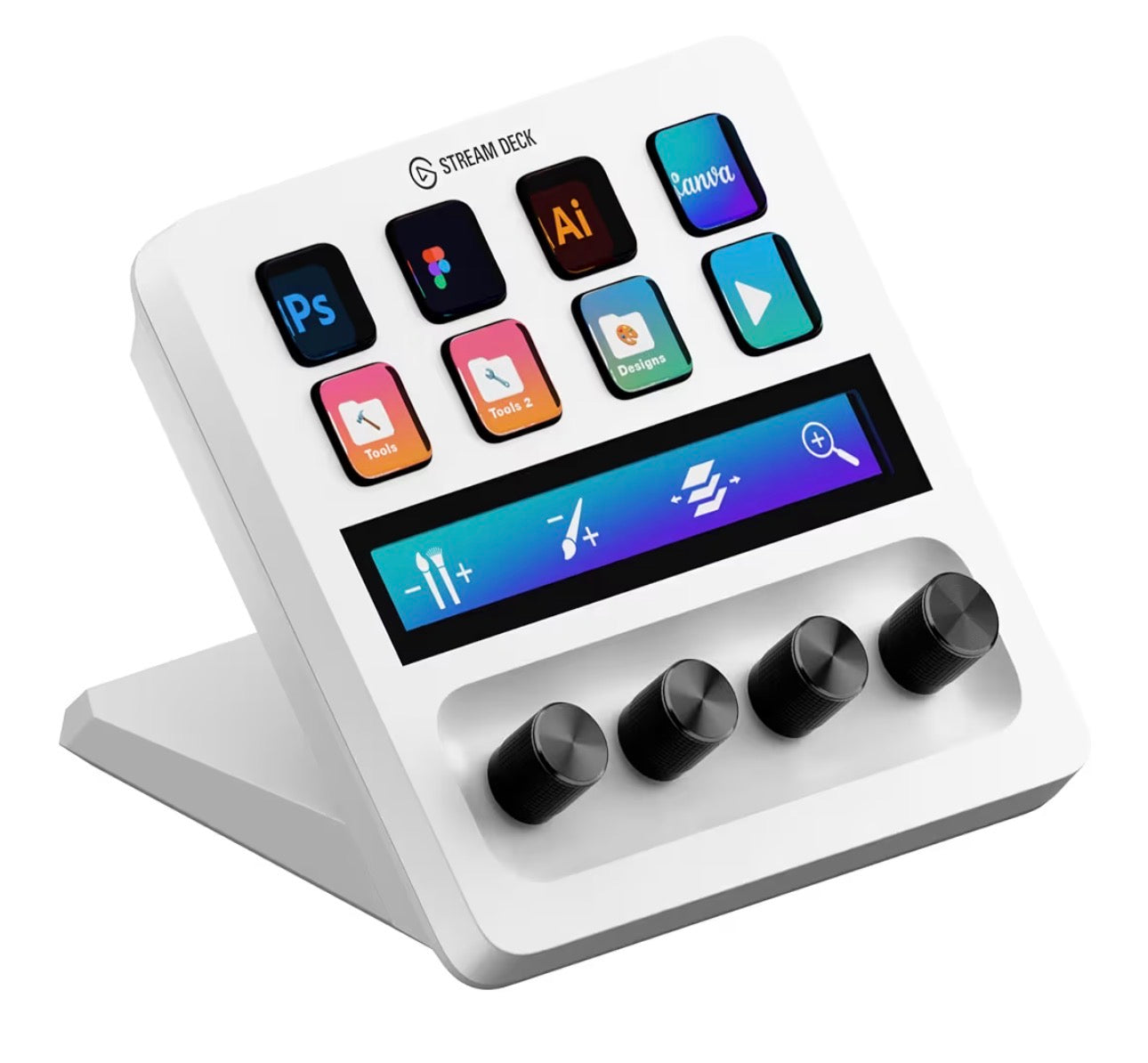 Elgato Stream Deck +, Audio Mixer, Production Console and Studio Controller for Content Creators, Streaming, Gaming, with customizable touch strip dials and LCD keys, works with Mac and PC
