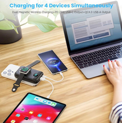 Magnetic Portable Charger for iPhone & Apple Watch