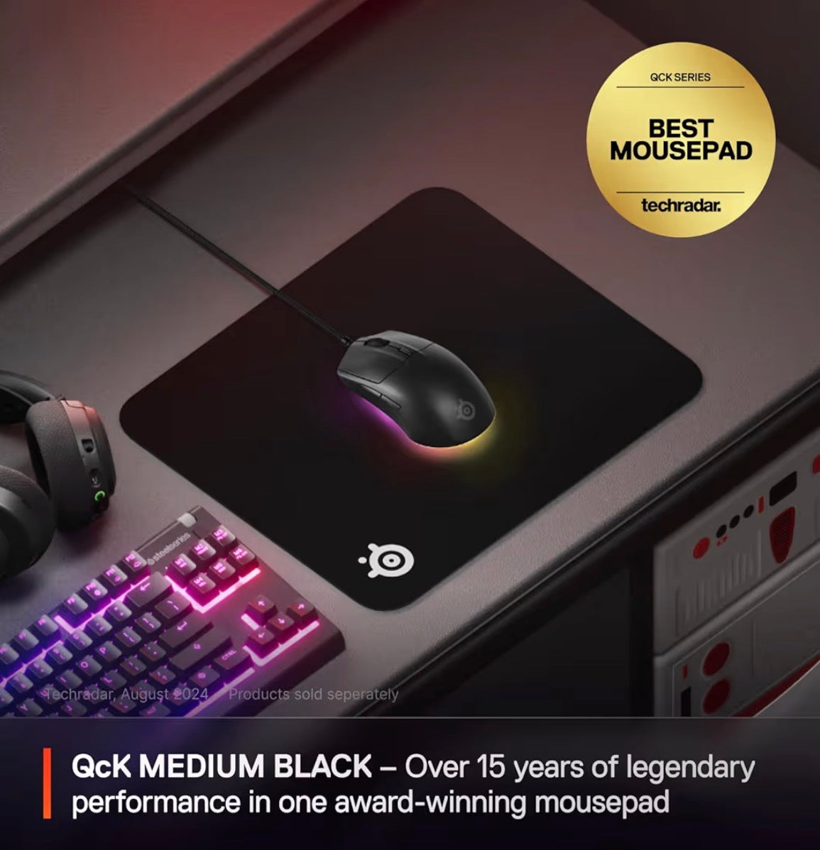 SteelSeries QcK Medium Gaming Mousepad — Black