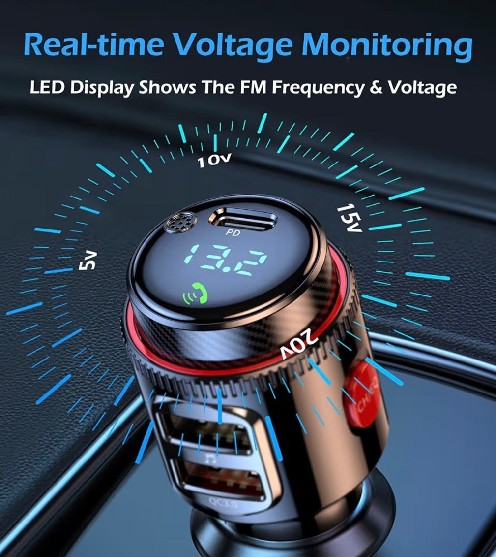 LIHAN Bluetooth 5.4 Car FM Transmitter