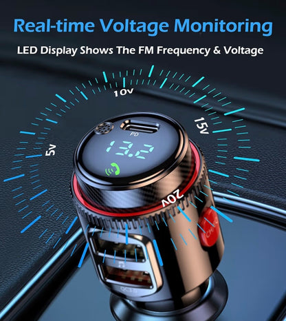 LIHAN Bluetooth 5.4 Car FM Transmitter