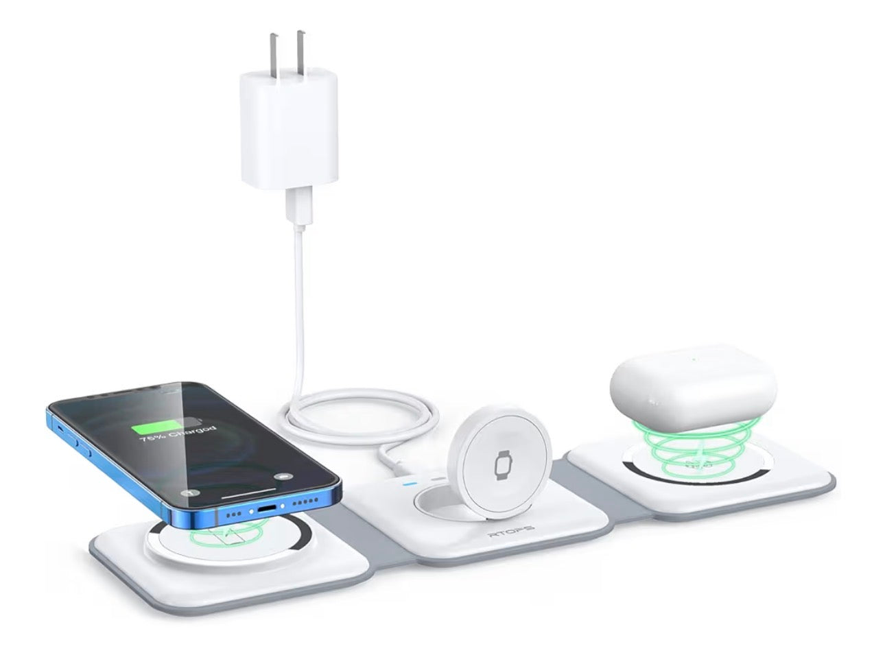 RTOPS Magnetic GaN Traval Wireless Charging Station