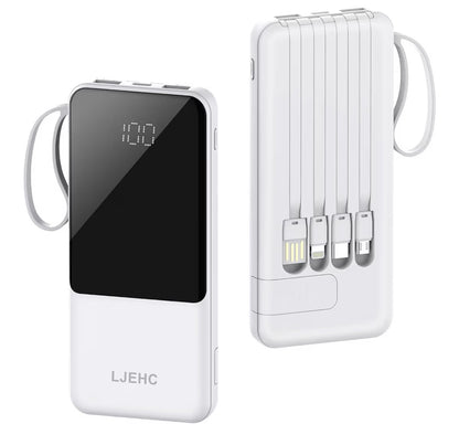 Portable Charger with Built in Cables