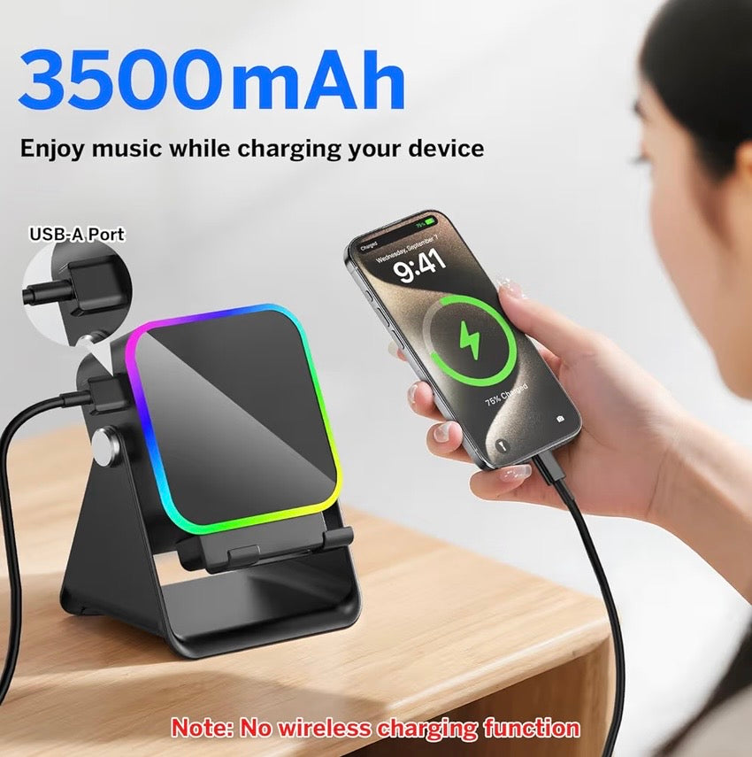 Wireless Induction Speaker 5-in-1 Bluetooth Speaker with Phone Stand