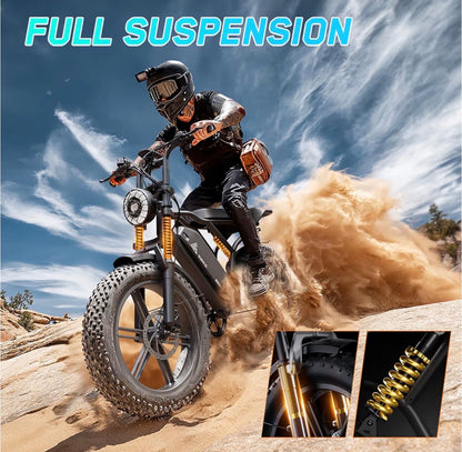 TST Electric Bike for Adults 1500W Peak 20"