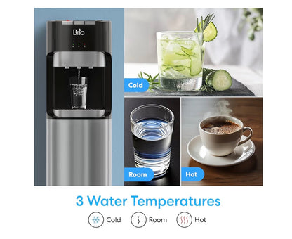 Brio Bottom Loading Water Cooler Dispenser for 5 Gallon Bottles