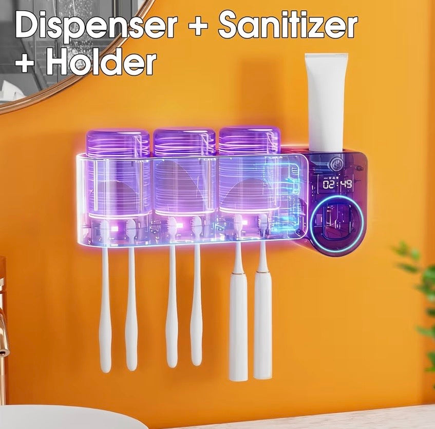 iHave Toothbrush Holder with Touchless Toothpaste Dispenser