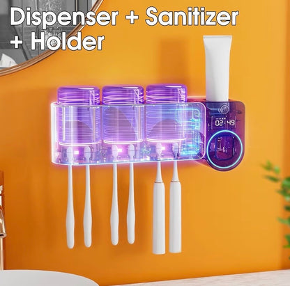 iHave Toothbrush Holder with Touchless Toothpaste Dispenser