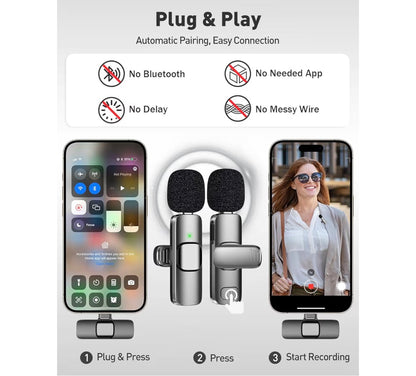 Content creation voice USB C Mini Microphone for iPhone 16/15/14/Android,