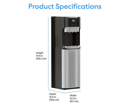 Brio Bottom Loading Water Cooler Dispenser for 5 Gallon Bottles