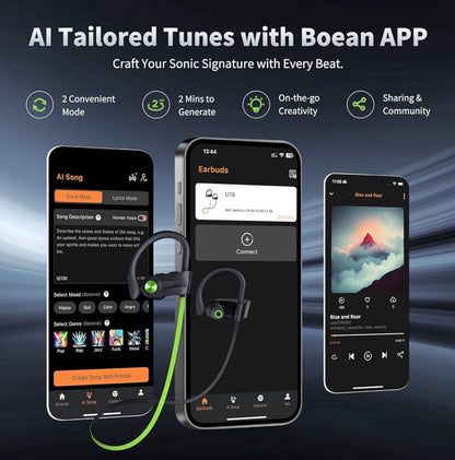 Bluetooth Headphones, Wireless Earbuds IPX7