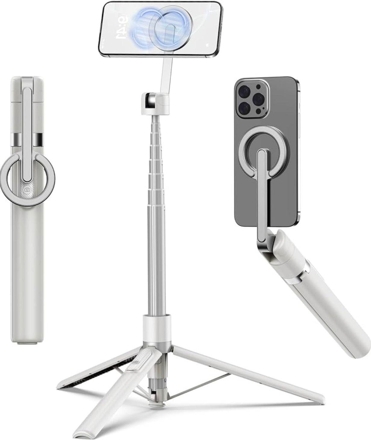 68" Magnetic Selfie Stick Tripod with Aluminum Strong Magnetic Holder for Magsafe