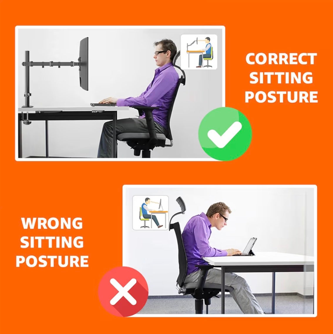Single Computer Monitor Stand with Cable Management
