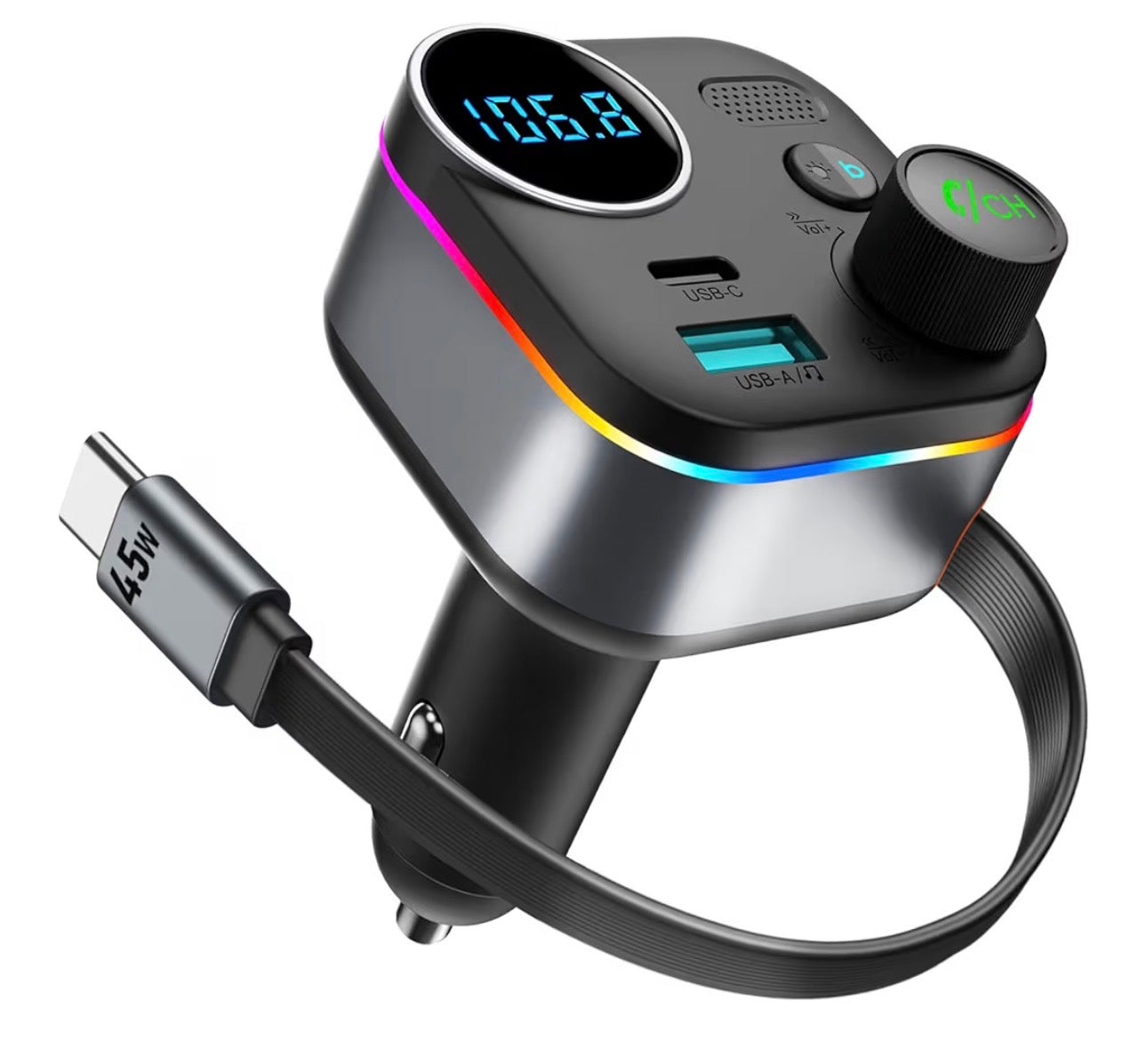 Bluetooth 5.4 FM Car Transmitter