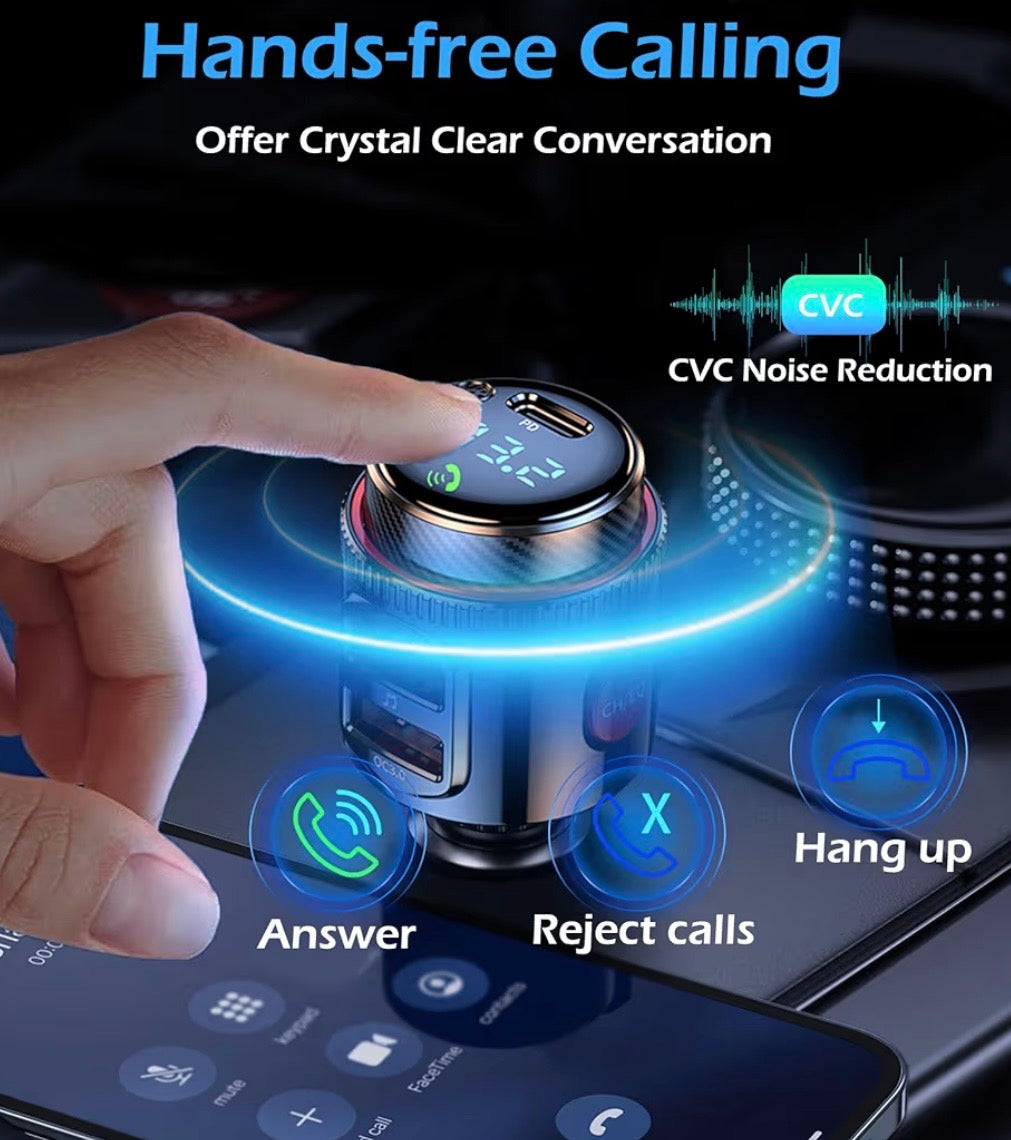 LIHAN Bluetooth 5.4 Car FM Transmitter