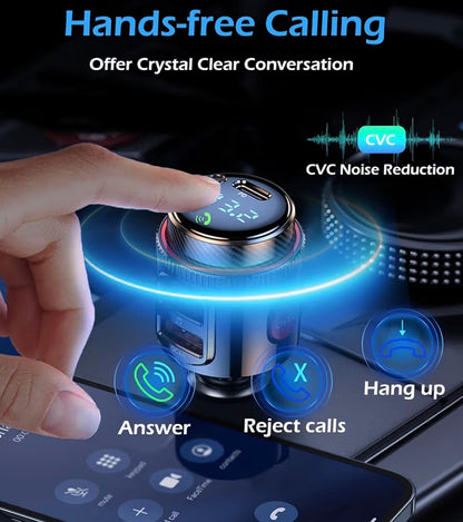 LIHAN Bluetooth 5.4 Car FM Transmitter