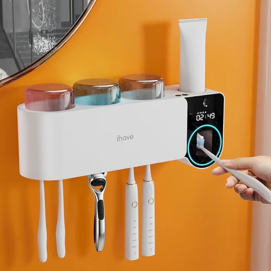 iHave Toothbrush Holder with Touchless Toothpaste Dispenser