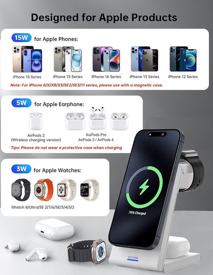3 in 1 Wireless Charging Station