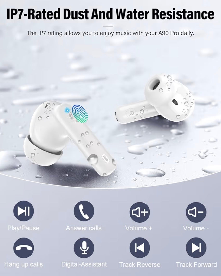Wireless Earbuds, Bluetooth 5.4 Headphones Bass Stereo