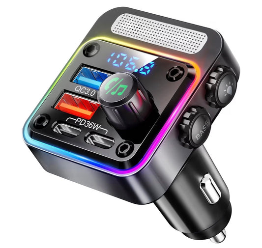 Nulaxy 54W Bluetooth 5.3 Car Adapter Charger 4-Port Fast Charging