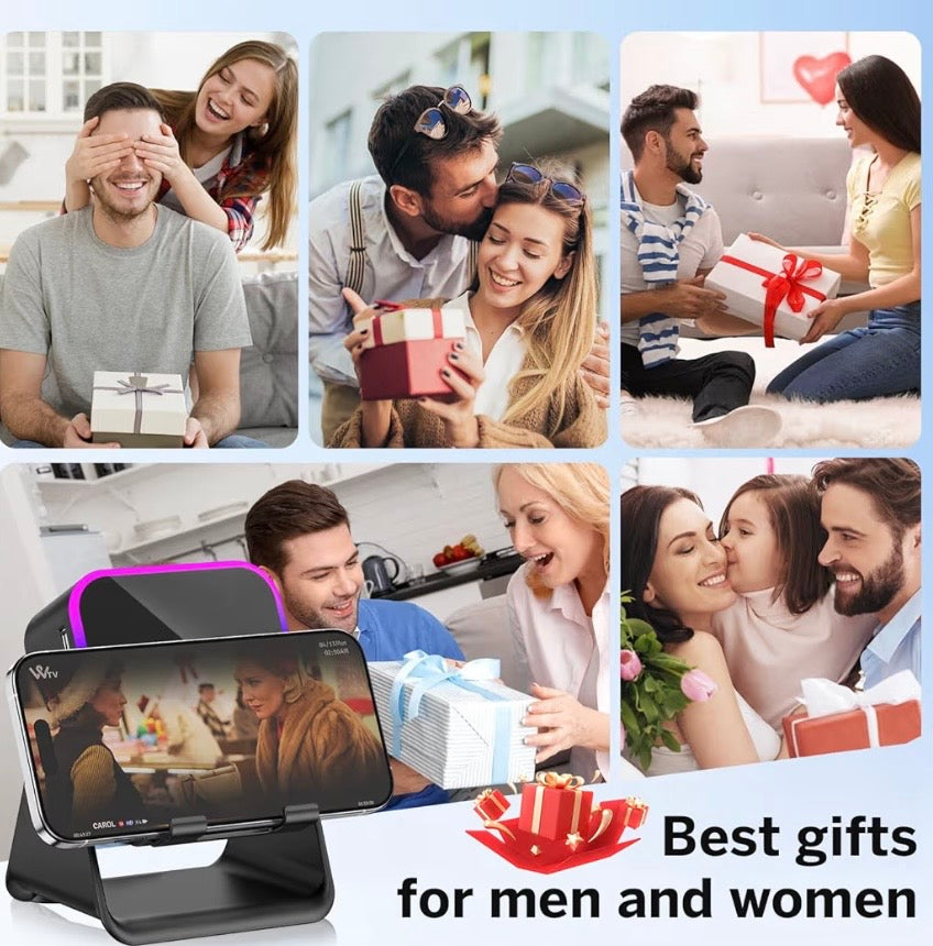 Wireless Induction Speaker 5-in-1 Bluetooth Speaker with Phone Stand
