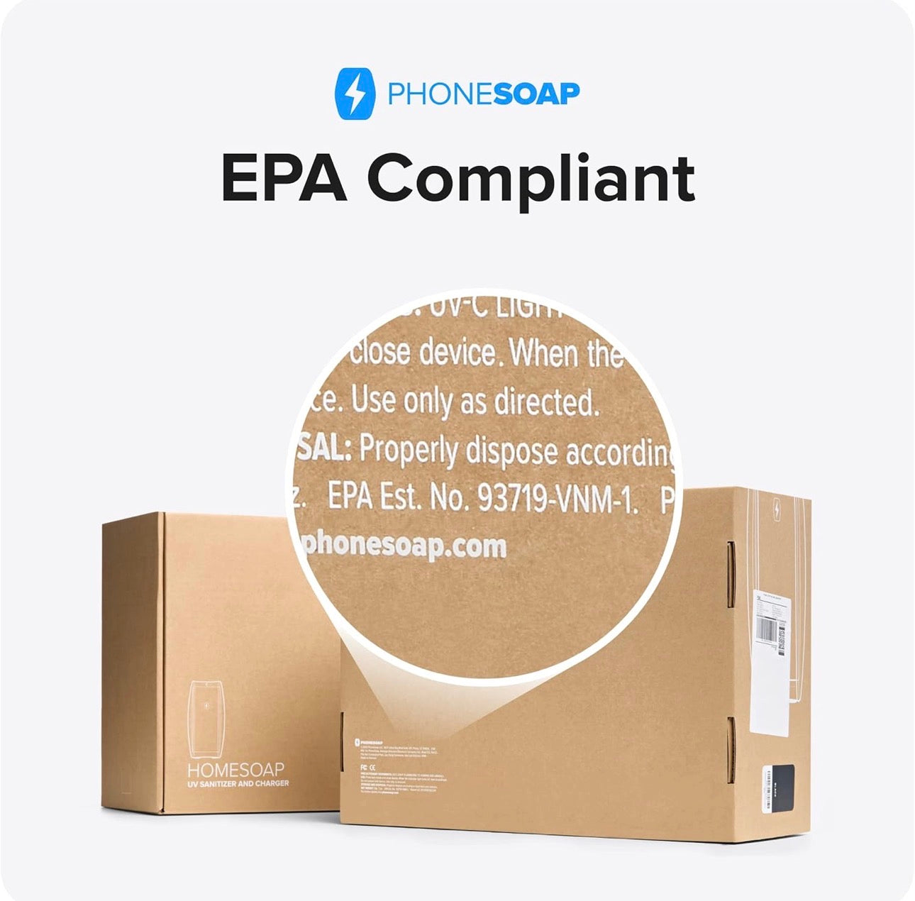 XL (HomeSoap) UV Llight Sanitizer | 360° UV Sanitizing Box & Charger