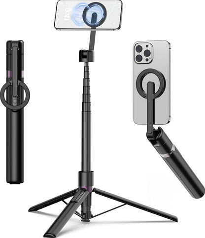 68" Magnetic Selfie Stick Tripod with Aluminum Strong Magnetic Holder for Magsafe
