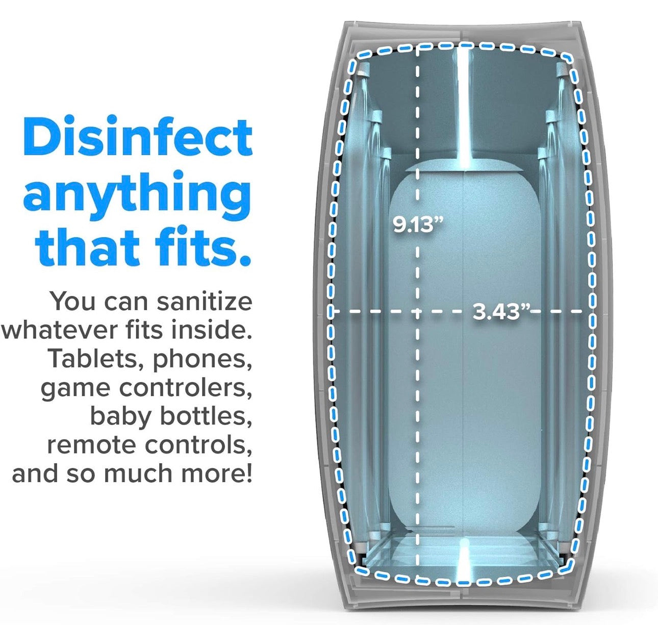 XL (HomeSoap) UV Llight Sanitizer | 360° UV Sanitizing Box & Charger