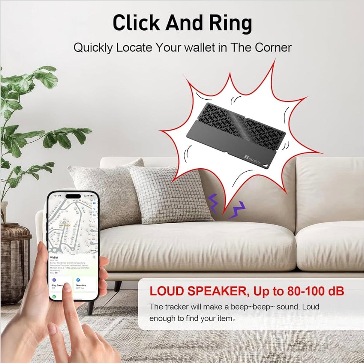 Bluetooth Tracker Smart Card for Apple Find My iPhone Ultra-Thin Wallet GPS Tracker