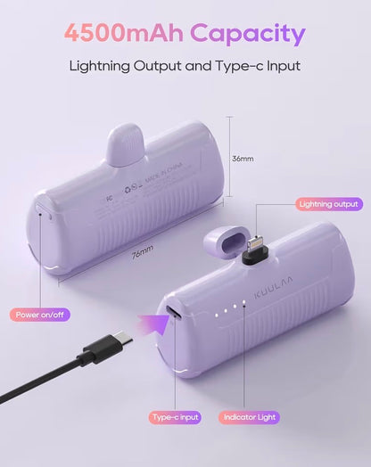 Portable Charger iPhone 4500mAh Mini Power Bank
