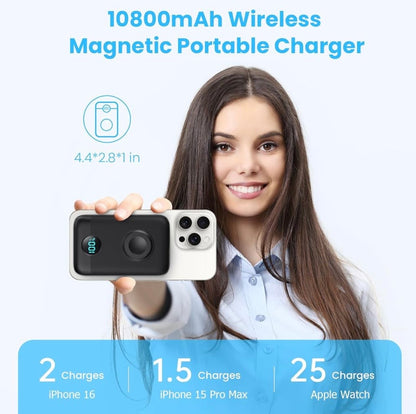 Magnetic Portable Charger for iPhone & Apple Watch