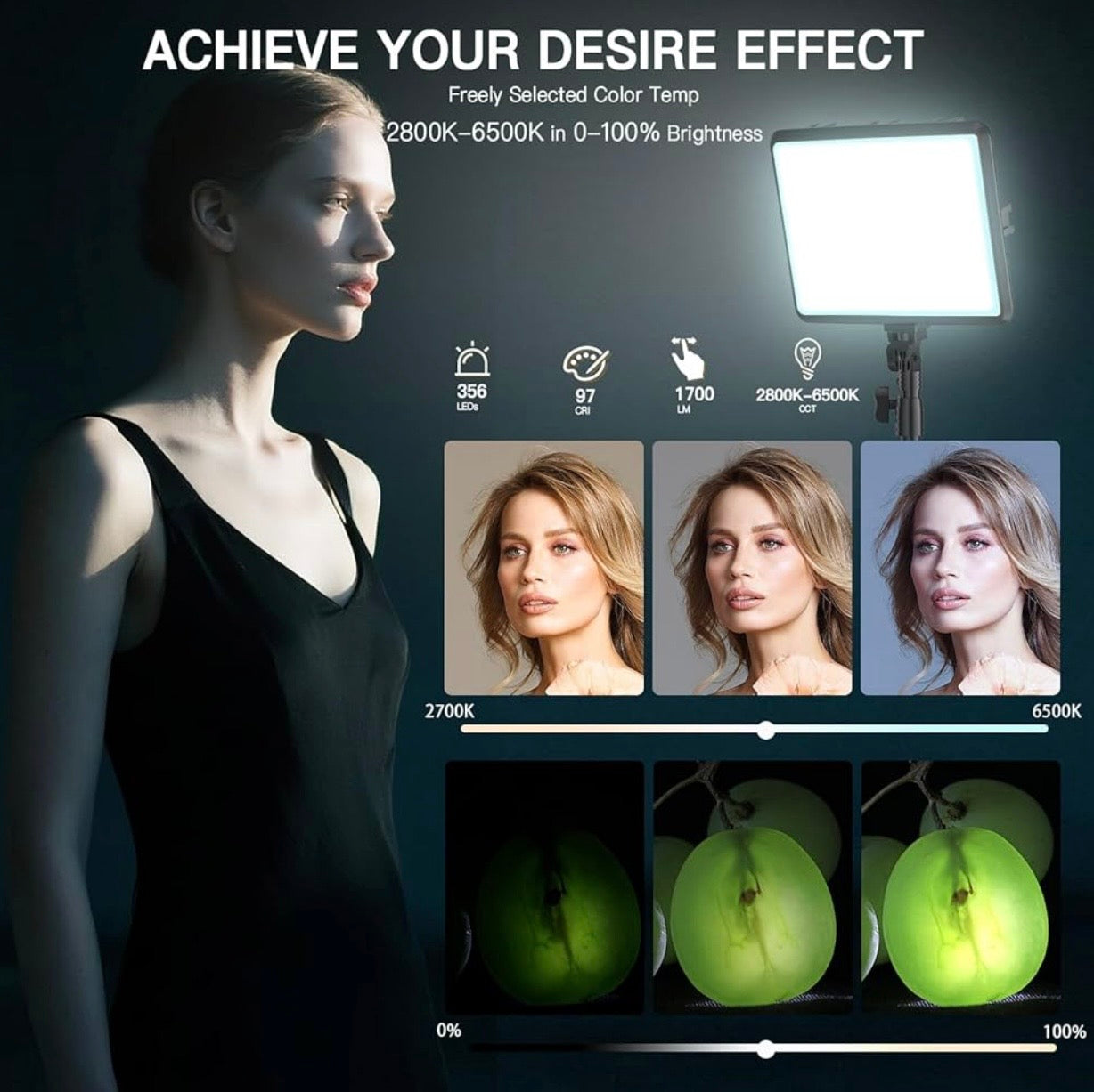 1-Pack LED Video Light Kit