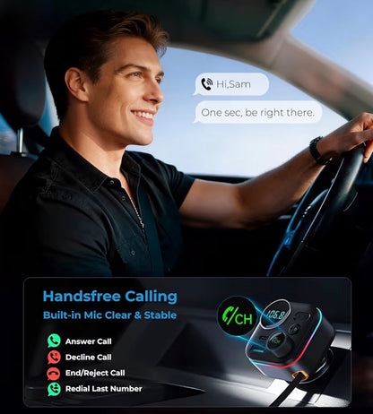 Bluetooth 5.4 FM Car Transmitter