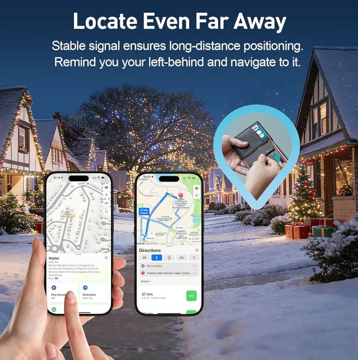 Bluetooth Tracker Smart Card for Apple Find My iPhone Ultra-Thin Wallet GPS Tracker