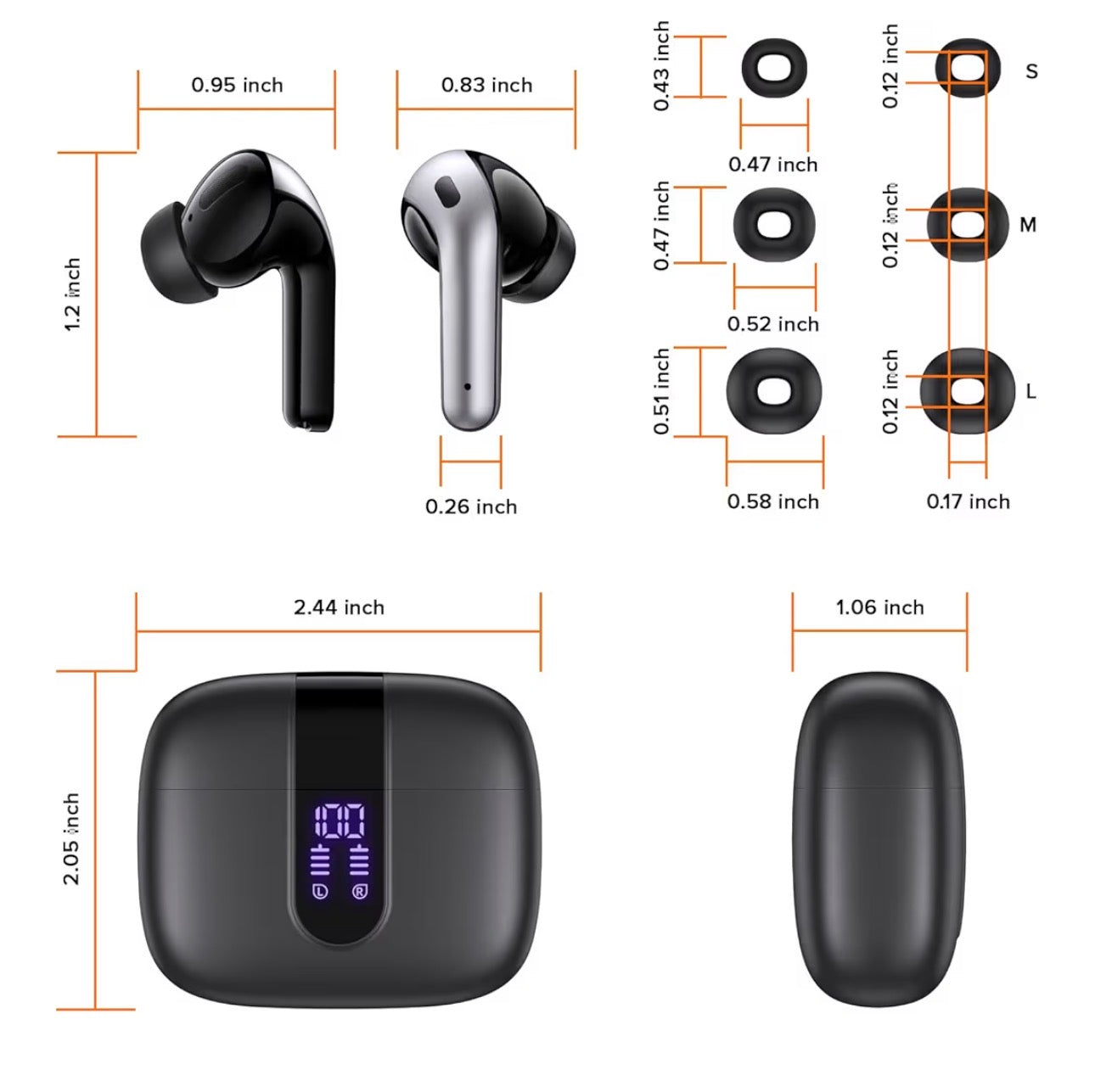 Bluetooth Headphones True Wireless Earbuds