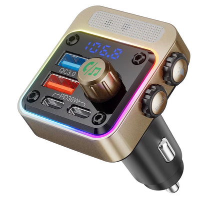 Nulaxy 54W Bluetooth 5.3 Car Adapter Charger 4-Port Fast Charging