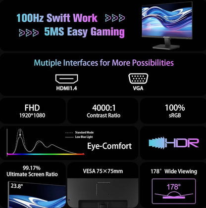 24 inch 100Hz Computer Monitor