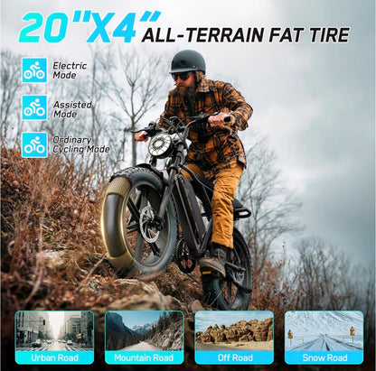 TST Electric Bike for Adults 1500W Peak 20"