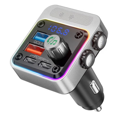 Nulaxy 54W Bluetooth 5.3 Car Adapter Charger 4-Port Fast Charging