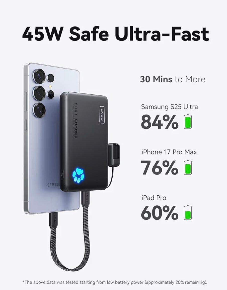 INIU 45W Fast Charging Portable Charger