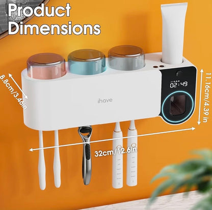 iHave Toothbrush Holder with Touchless Toothpaste Dispenser
