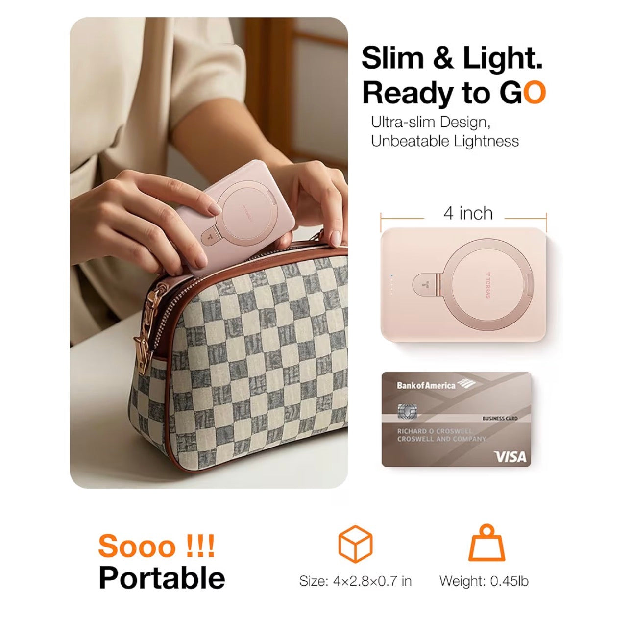 EasyGo 10000mAh Magnetic Portable Charger
